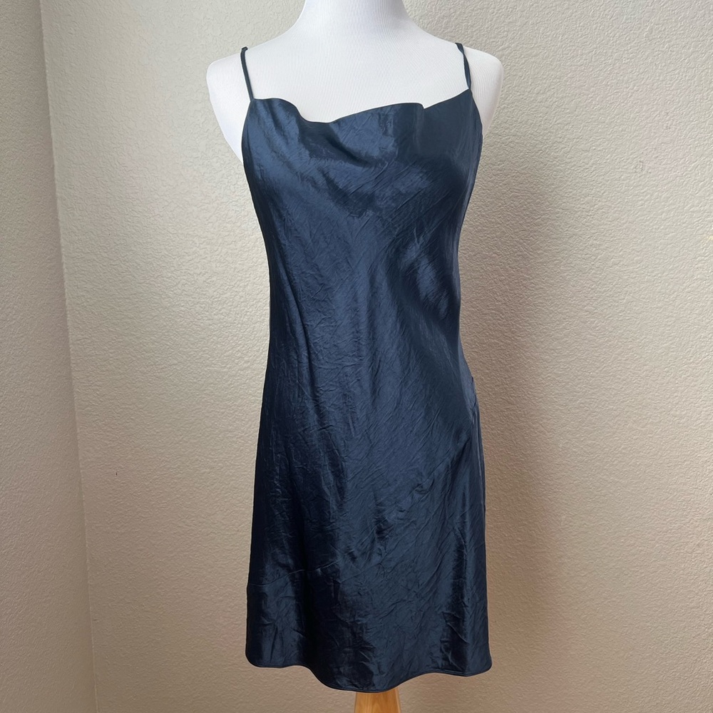 Babaton Aritzia Blue Slip Dress, S